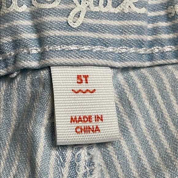 CAT & JACK Light Blue Striped Denim Shorts - Picture 6 of 11